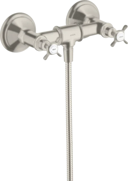 Axor Montreux 2-handle Manual Shower Mixer For Exposed Installation With Cross Handles Stainless Steel