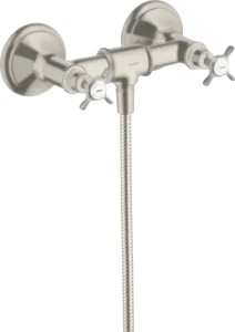 Axor Montreux 2-handle Manual Shower Mixer For Exposed Installation With Cross Handles Stainless Steel