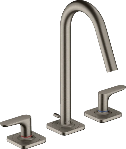 Axor Citterio M 3-hole Basin Mixer 160 With Lever Handles, Escutcheons And Pop-up Waste Stainless Steel