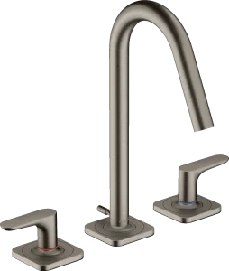 Axor Citterio M 3-hole Basin Mixer 160 With Lever Handles, Escutcheons And Pop-up Waste Stainless Steel