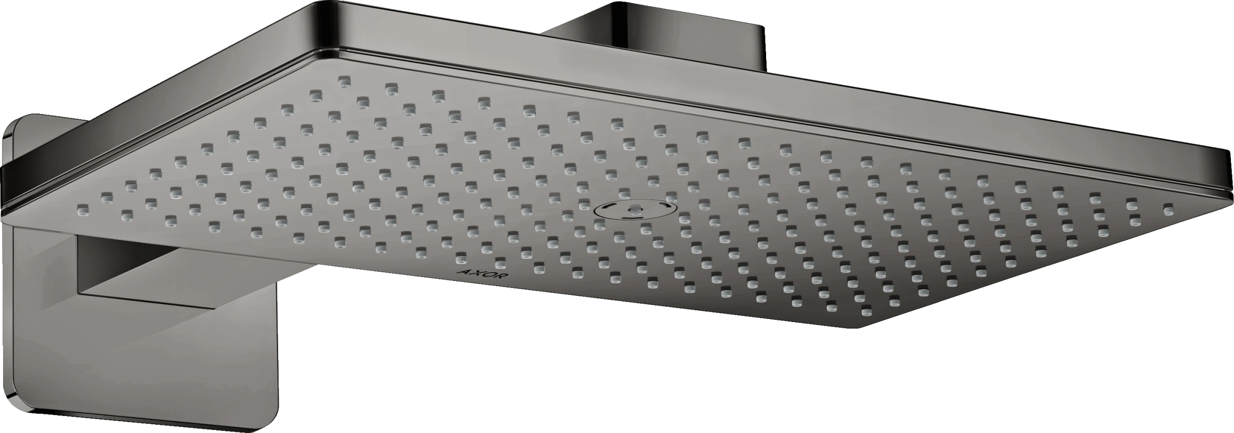 Axor Showersolutions Overhead Shower 460/300 1jet With Shower Arm And Softsquare Escutcheon Polished Black Chrome
