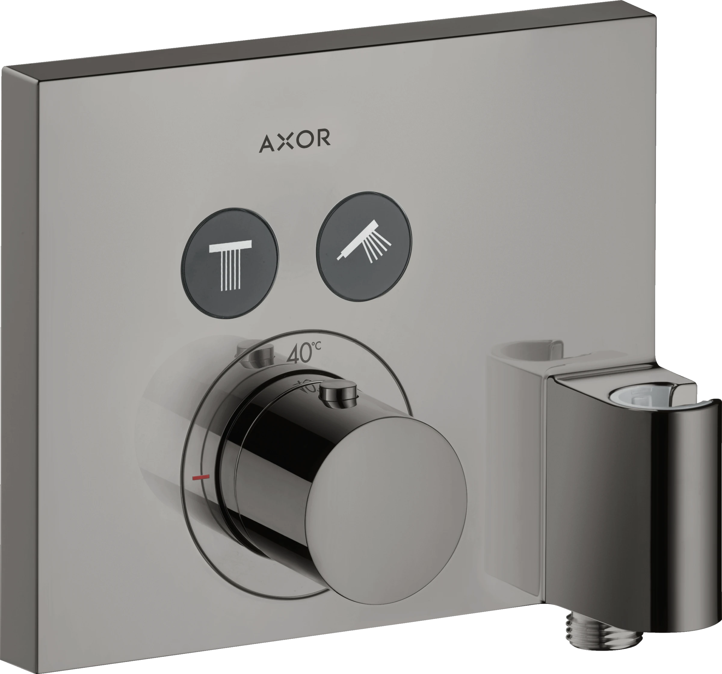 Axor Showerselect Thermostatic Shower Mixer Concealed 285 X 218 X 205mm Gunmetal/chrome - Polished