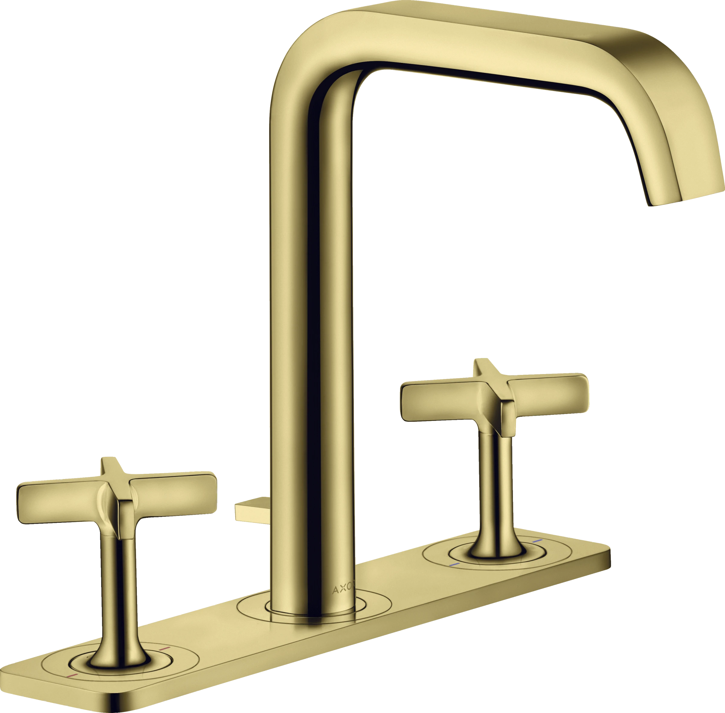 Axor Citterio E 3-hole Basin Mixer 170 With Plate And Pop-up Waste Gold Polished