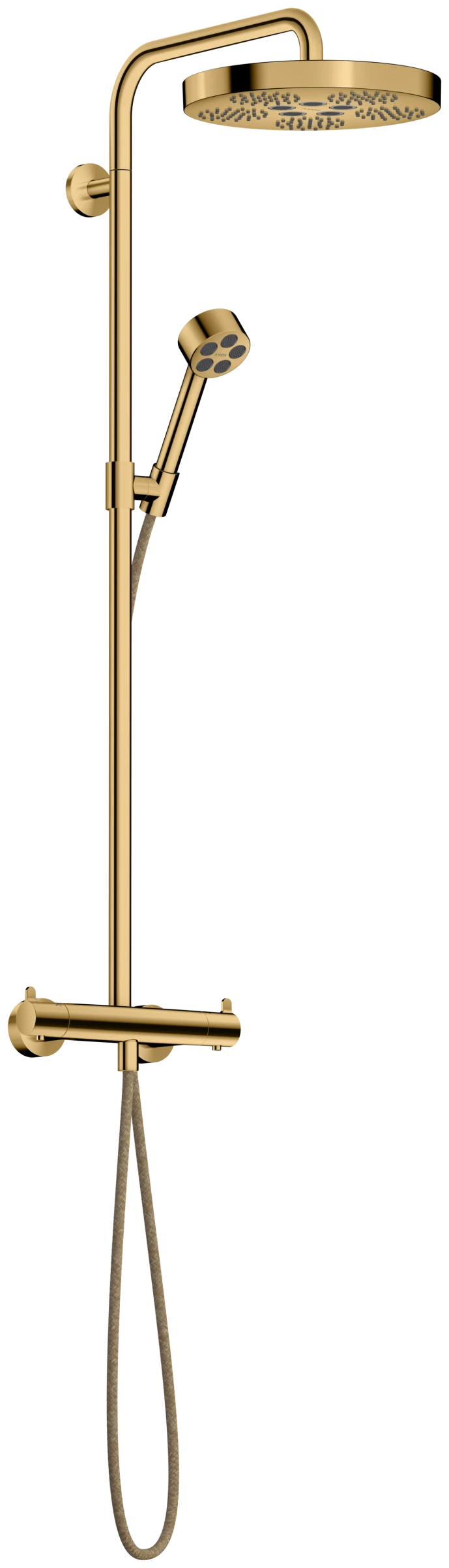 Axor One Showerpipes With Thermostatic Mixer 1020 X 350 X 170mm Gold - Polished