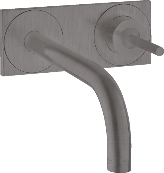 Axor Uno Single Lever Basin Mixer For Concealed Installation Wall-mounted With Spout 165 Mm And Plate Brushed Black Chrome