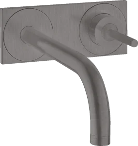 Axor Uno Single Lever Basin Mixer For Concealed Installation Wall-mounted With Spout 165 Mm And Plate Brushed Black Chrome
