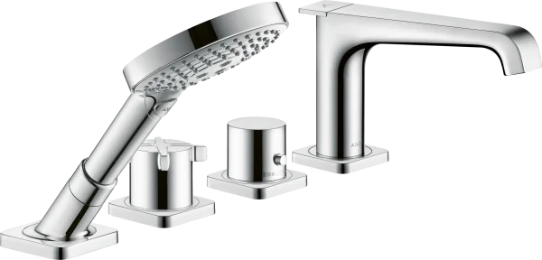 Axor Citterio E 4-hole Tile Mounted Thermostatic Bath Mixer Chrome