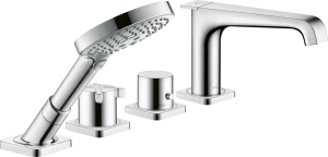 Axor Citterio E 4-hole Tile Mounted Thermostatic Bath Mixer Chrome