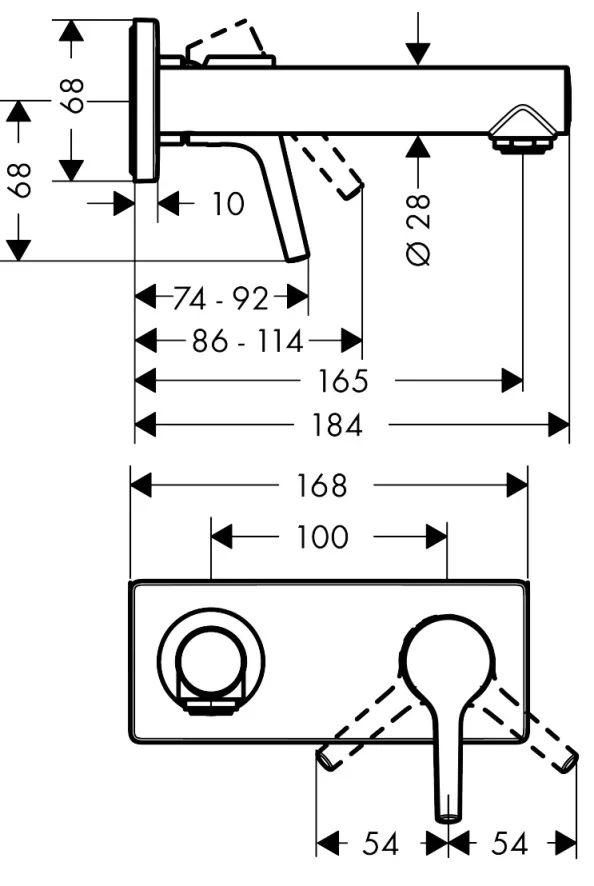 Hansgrohe Talis S Manual Mixers 250 X 230 X 80mm Chrome detail view - Image 2