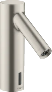 Axor Starck Electronic Basin Mixer 90 Without Temperature Control, Battery-operated Stainless Steel