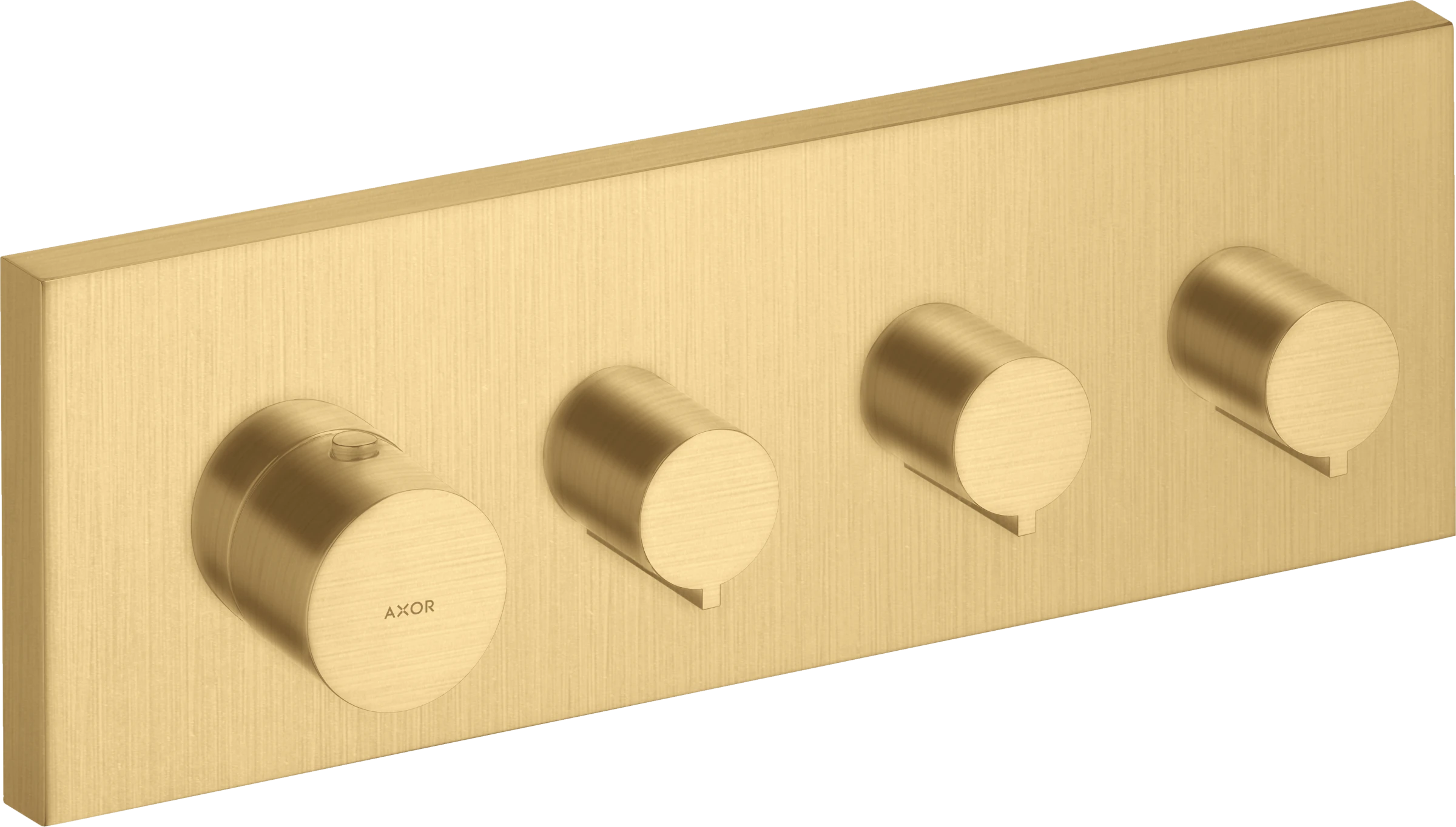 Axor Showersolutions Thermostatic Module 360/120 Square For Concealed Installation For 3 Outlets Gold Brushed