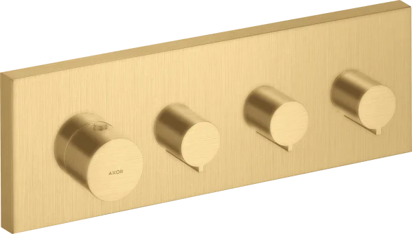 Axor Showersolutions Thermostatic Module 360/120 Square For Concealed Installation For 3 Outlets Gold Brushed