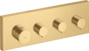 Axor Showersolutions Thermostatic Module 360/120 Square For Concealed Installation For 3 Outlets Gold Brushed