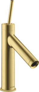 Axor Starck Single Lever Basin Mixer 90 With Pin Handle And Waste Brushed Brass