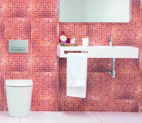 Oli Glam Satin Chrome Flush Plate Mechanical TD detail view - Image 4