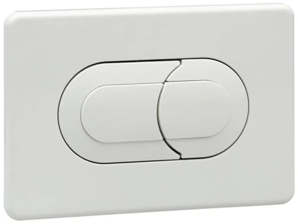 Eau Selina Dual Flush Plate White