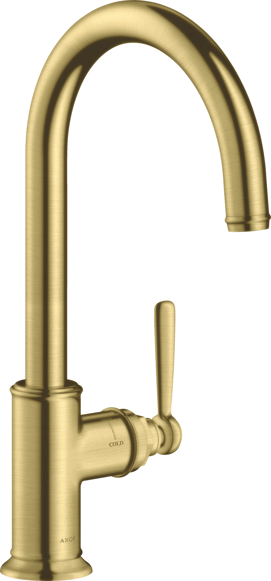 Axor Montreux Single Lever Kitchen Mixer 260 With Swivel Spout Brushed Brass