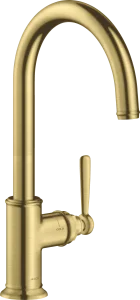 Axor Montreux Single Lever Kitchen Mixer 260 With Swivel Spout Brushed Brass