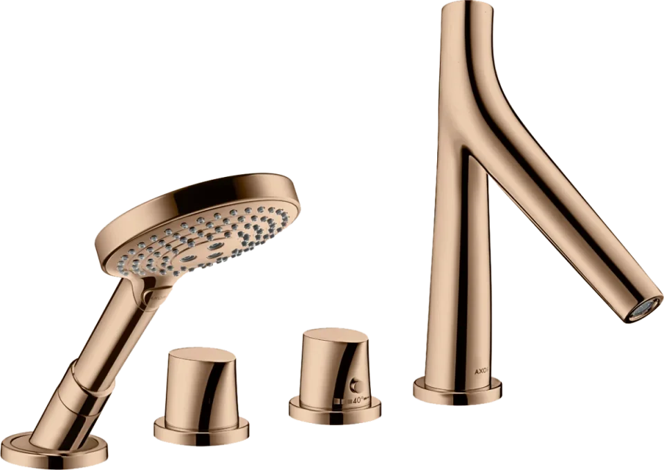 Axor Starck Organic Thermostatic Bath Filler Concealed 504 X 263 X 128mm Rose Gold/gold - Polished product image - Image 1