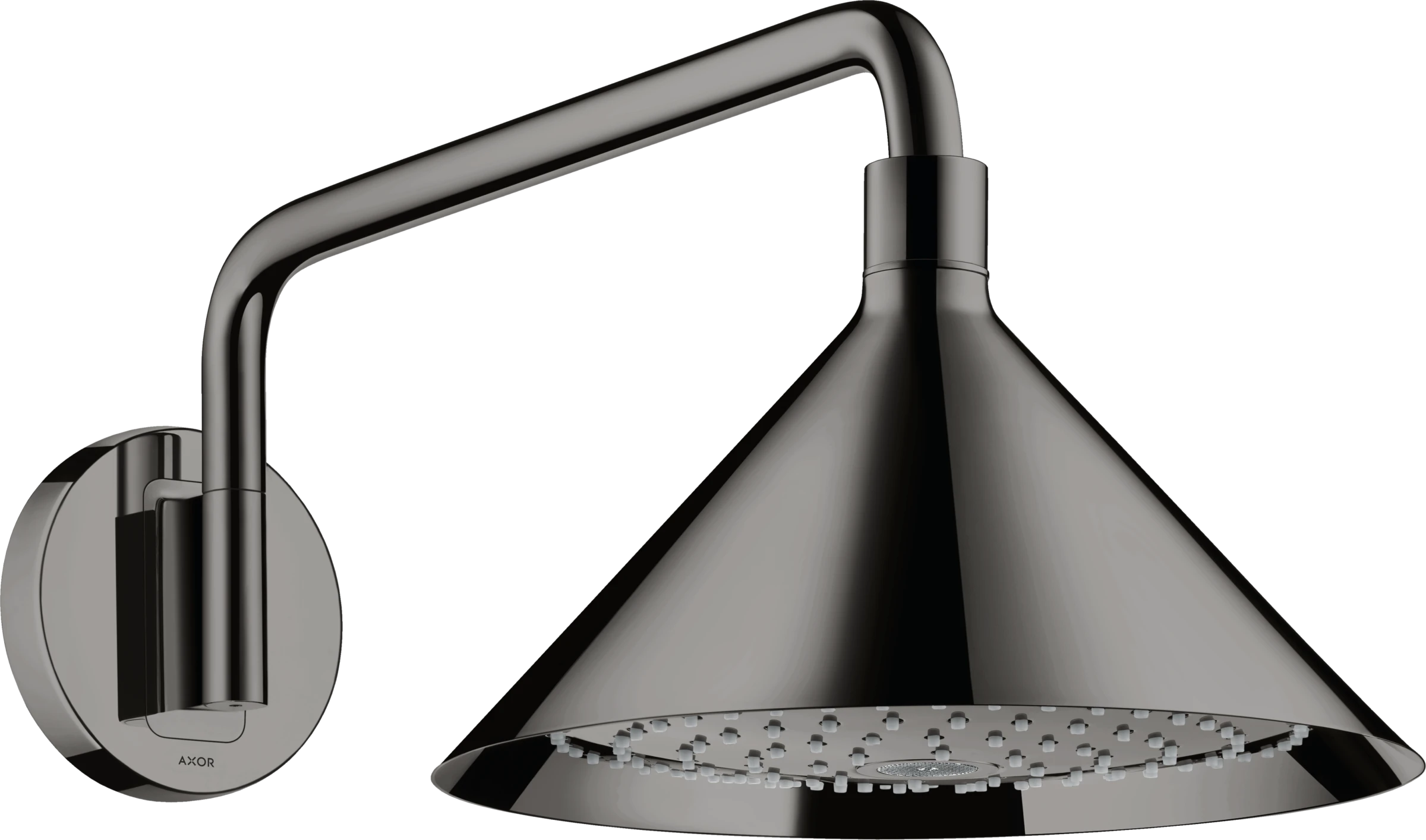 Axor Showers/front Overhead Shower 240 2jet With Shower Arm Polished Black Chrome