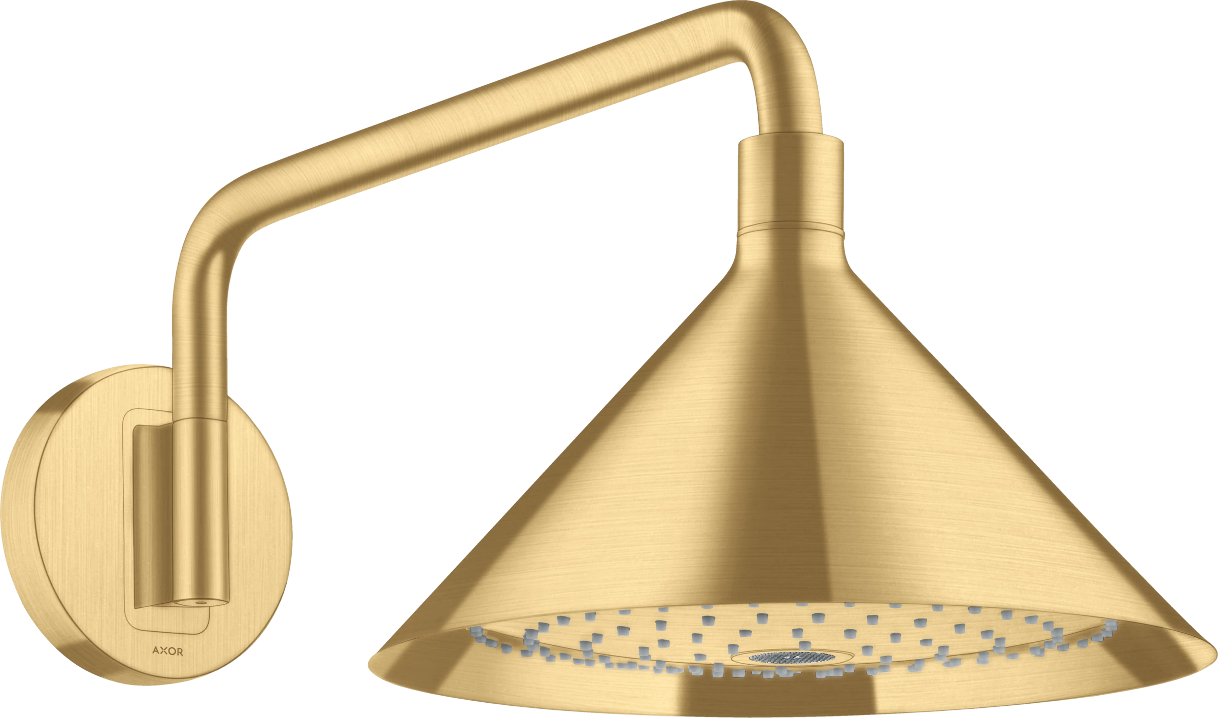 Axor Showers/front Overhead Shower 240 2jet With Shower Arm Gold Brushed