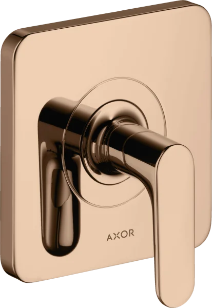 Axor Citterio M Shut-off Valve Finish Set With Lever Handle Polished Red Gold