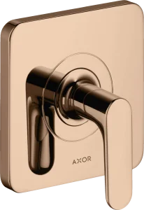 Axor Citterio M Shut-off Valve Finish Set With Lever Handle Polished Red Gold