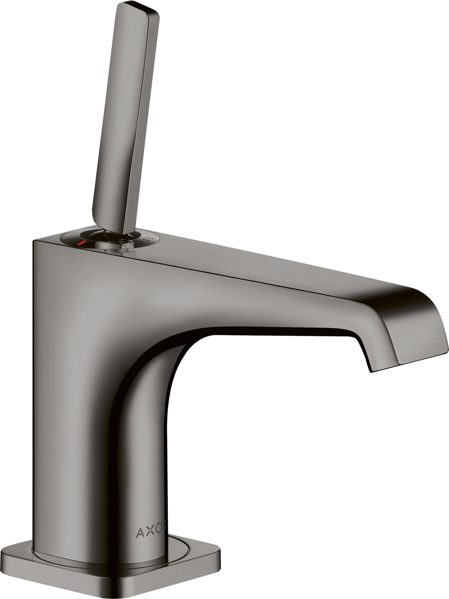 Axor Citterio E Pillar Tap 90 With Pin Handle Without Waste Polished Black Chrome