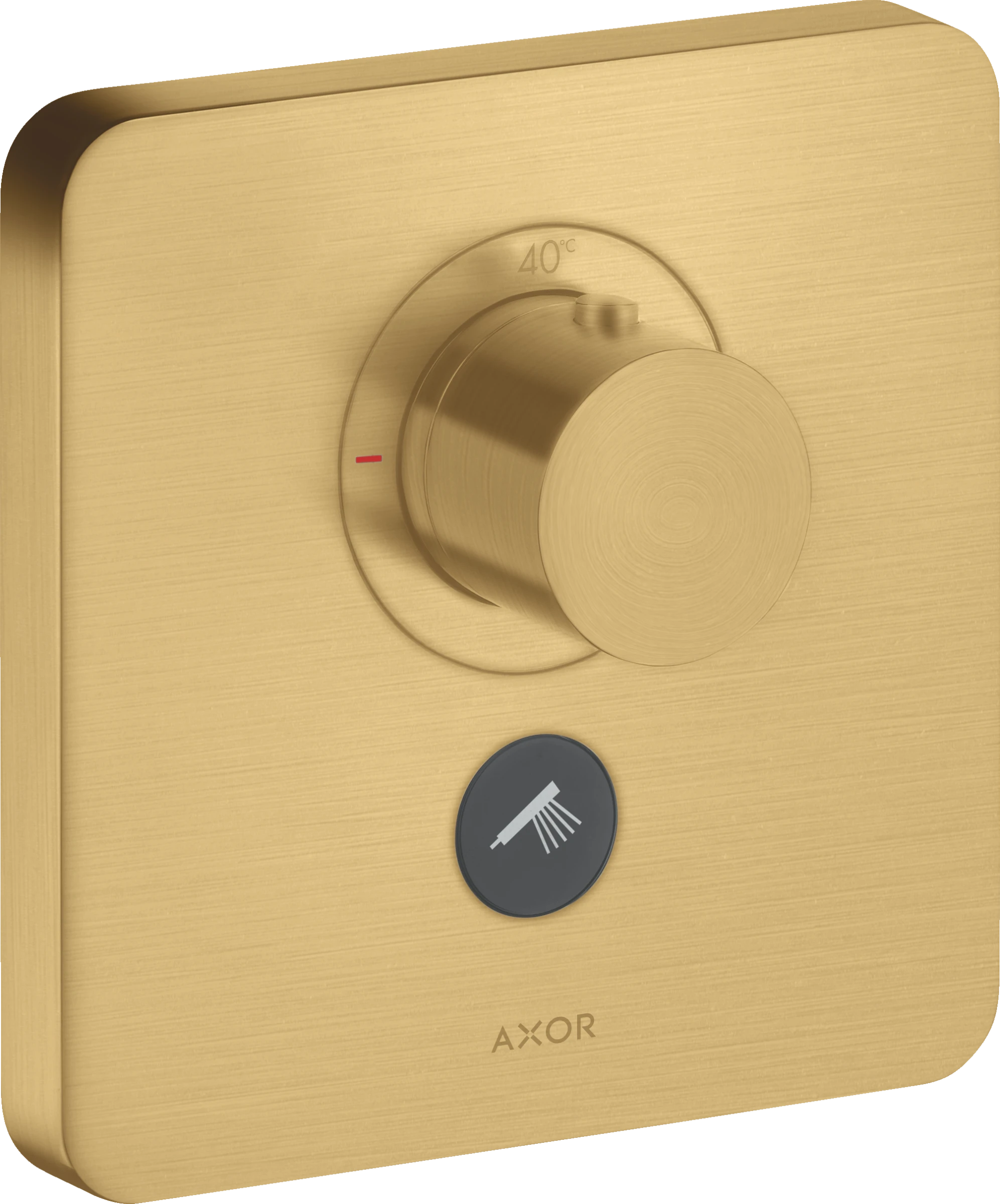 Axor Showerselect Thermostatic Mixer Highflow Softsquare For Concealed Installation For Multiple Outlets Gold Brushed