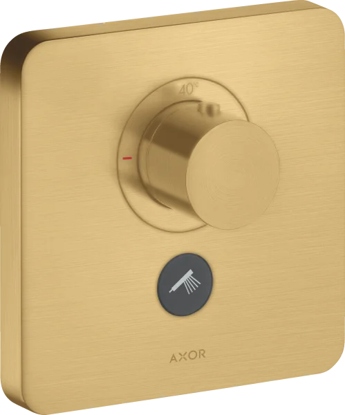 Axor Showerselect Thermostatic Mixer Highflow Softsquare For Concealed Installation For Multiple Outlets Gold Brushed