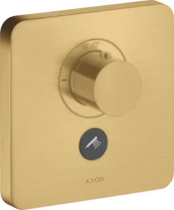 Axor Showerselect Thermostatic Mixer Highflow Softsquare For Concealed Installation For Multiple Outlets Gold Brushed