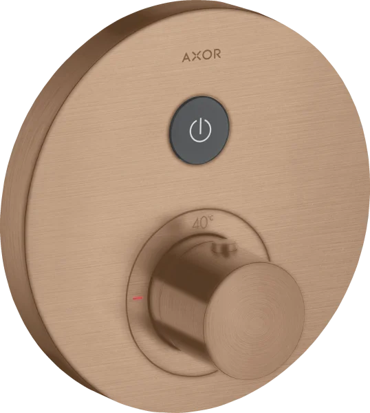 Axor Showerselect Thermostatic Mixer Round For Concealed Installation For 1 Outlet Brushed Red Gold