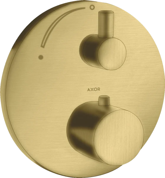 Axor Uno Thermostatic Mixer For Concealed Installation With Shut-off Valve Brushed Brass
