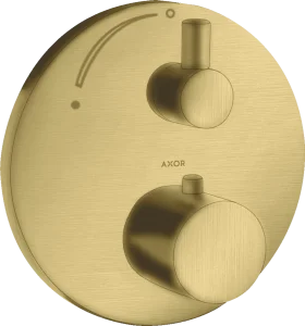 Axor Uno Thermostatic Mixer For Concealed Installation With Shut-off Valve Brushed Brass