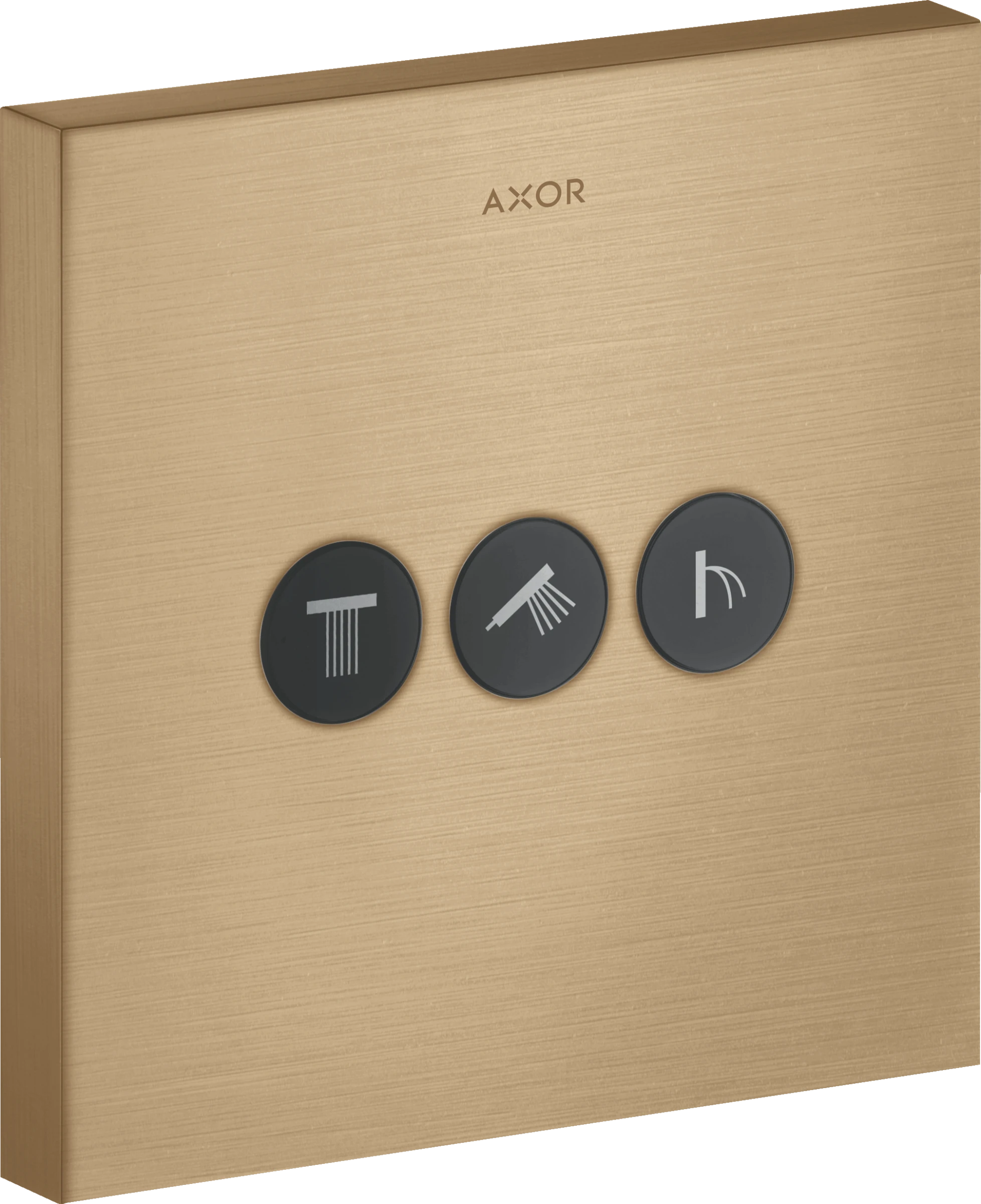 Axor Showerselect Valve Square For Concealed Installation For 3 Outlets Brushed Bronze