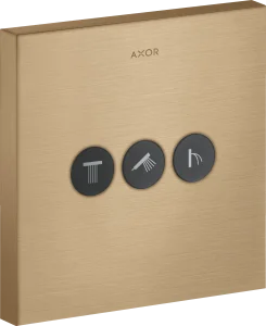 Axor Showerselect Valve Square For Concealed Installation For 3 Outlets Brushed Bronze