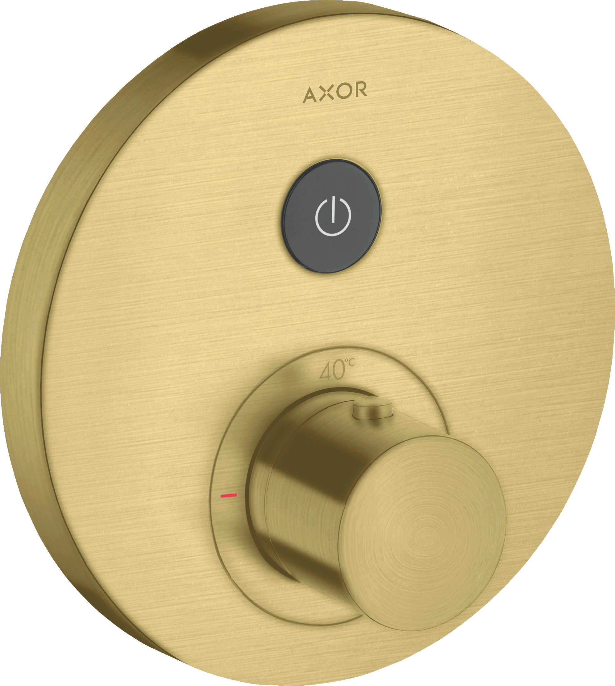 Axor Showerselect Thermostatic Mixer Round For Concealed Installation For 1 Outlet Brushed Brass
