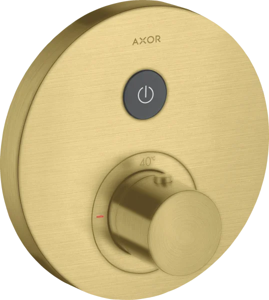 Axor Showerselect Thermostatic Mixer Round For Concealed Installation For 1 Outlet Brushed Brass