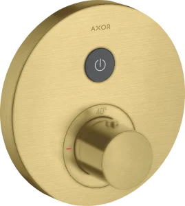 Axor Showerselect Thermostatic Mixer Round For Concealed Installation For 1 Outlet Brushed Brass