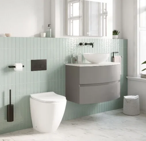 Crosswater Mpro Flush Plate Matt Black detail view - Image 3