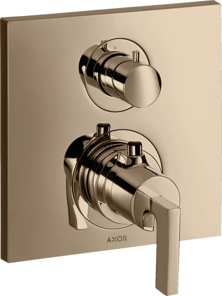 Axor Citterio Thermostatic Shower Mixer Concealed 217 X 187 X 135mm Rose Gold/gold - Polished product image - Image 1