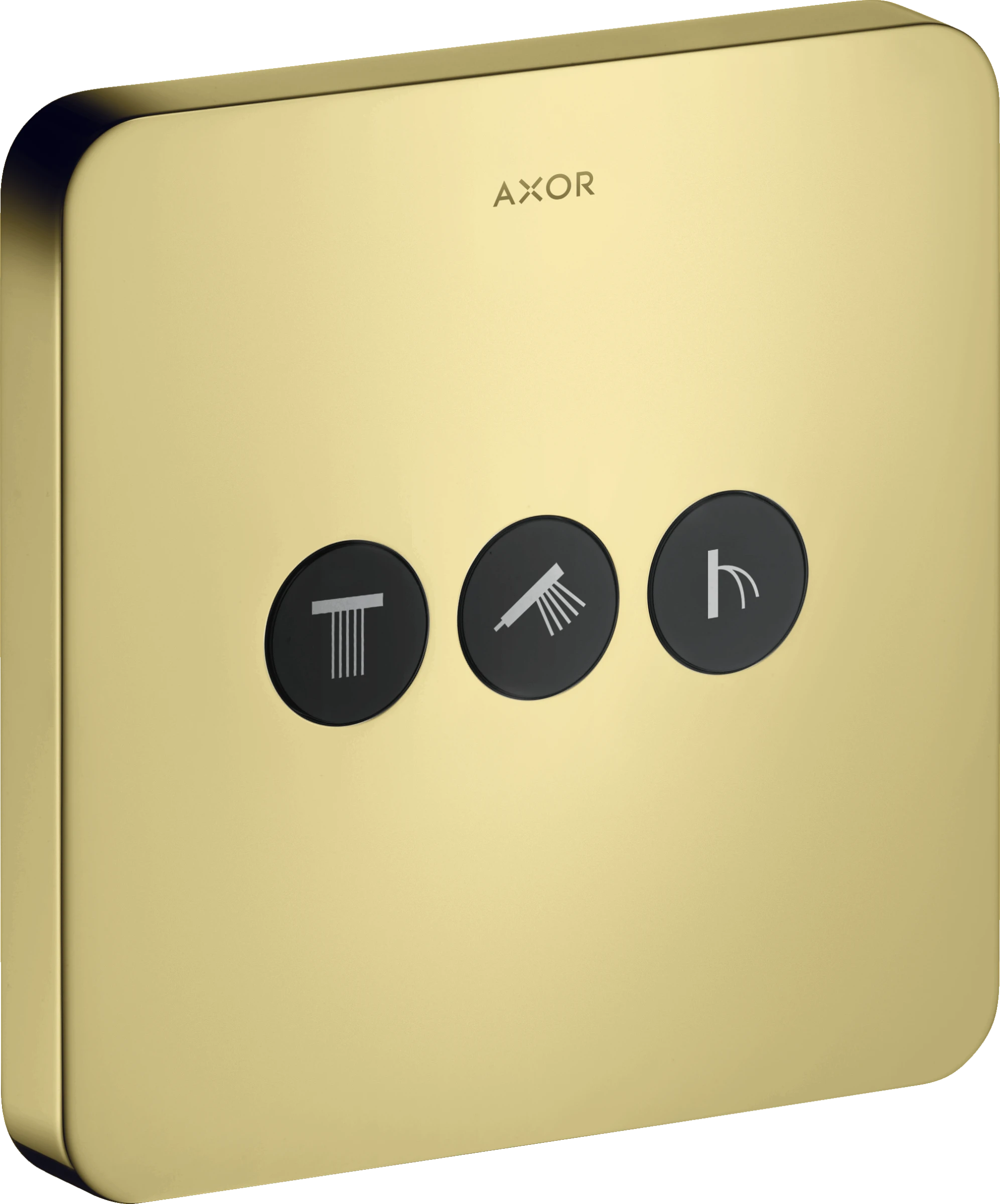 Axor Showerselect Valve Softsquare For Concealed Installation For 3 Outlets Gold Polished