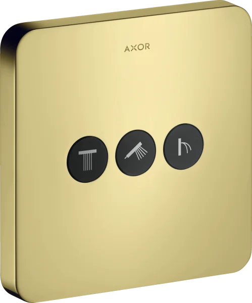 Axor Showerselect Valve Softsquare For Concealed Installation For 3 Outlets Gold Polished