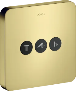 Axor Showerselect Valve Softsquare For Concealed Installation For 3 Outlets Gold Polished