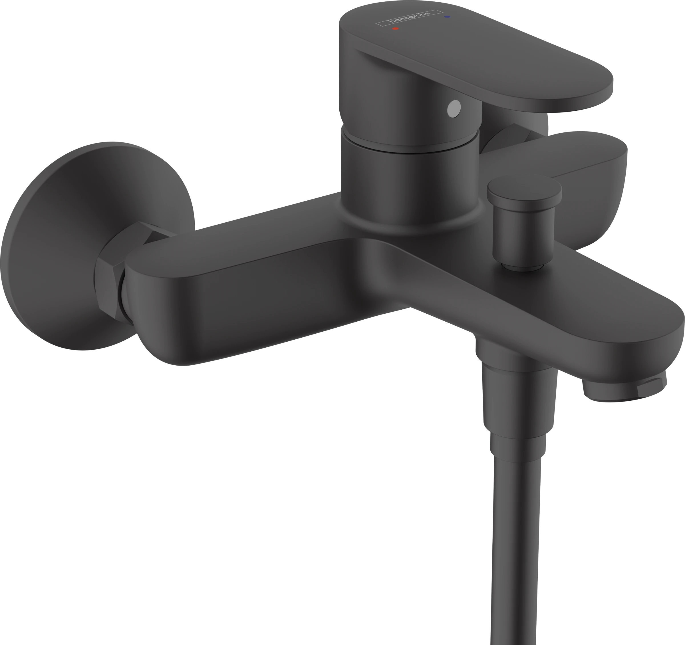Hansgrohe Vernis Blend Single Lever Bath Mixer For Exposed Installation Matt Black