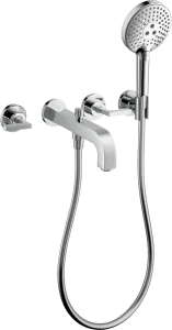 Axor Citterio 3-hole Bath Mixer For Concealed Installation Wall-mounted With Lever Handles And Escutcheons Chrome