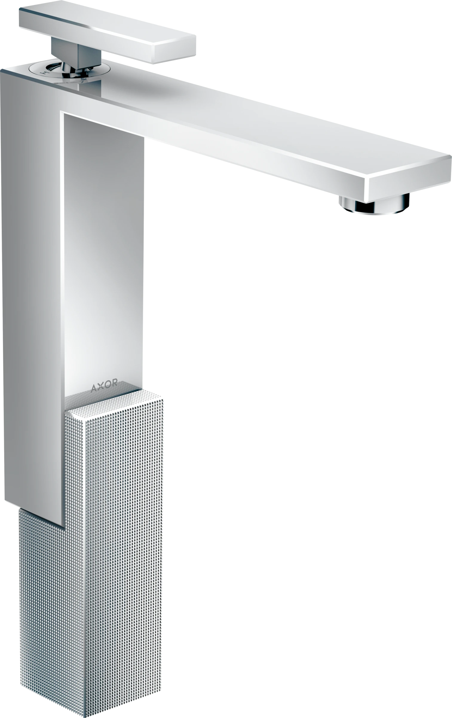 Axor Edge Single Lever Basin Mixer 280 With Push-open Waste - Diamond Cut Chrome