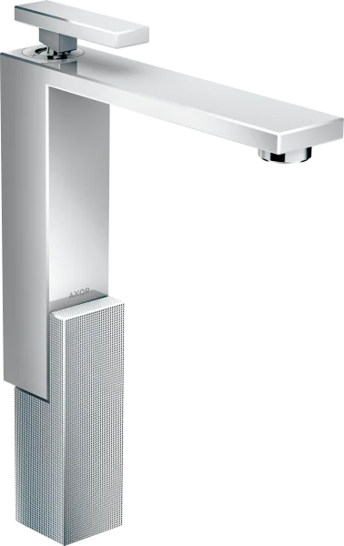 Axor Edge Single Lever Basin Mixer 280 With Push-open Waste - Diamond Cut Chrome