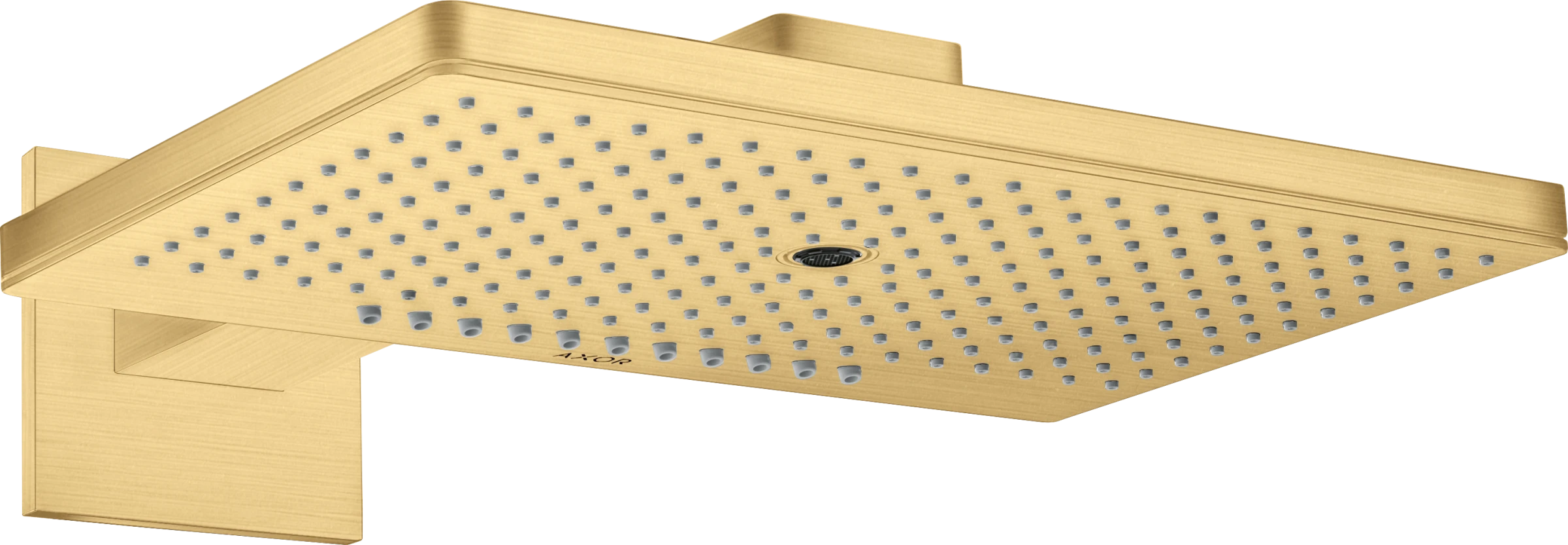 Axor Showersolutions Overhead Shower 460/300 3jet With Shower Arm And Square Escutcheon Gold Brushed