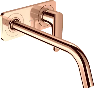 Axor Citterio M Single Lever Basin Mixer For Concealed Installation Wall-mounted With Spout 227 Mm And Plate Polished Red Gold